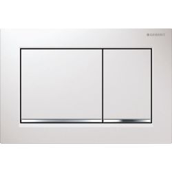 Geberit Omega 20 (ex Omega 30) Drückerplatte, 2-Mengen-Spülung Weiß, Hochglanz verch... GEBERIT-115080KJ1 4025416301240 (Abb. 1)