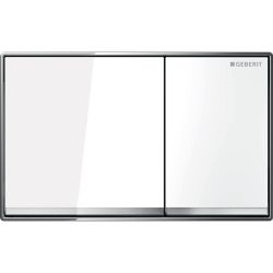 Geberit Omega 60 Drückerplatte, 2-Mengen-Spülung, Square, flächenbündig Weiß, verspi... GEBERIT-115081SI1 4025416301349 (Abb. 1)