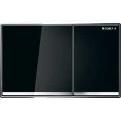 Geberit Omega 60 Drückerplatte, 2-Mengen-Spülung, Square, flächenbündig Schwarz, ver... GEBERIT-115081SJ1 4025416301370 (Abb. 1)