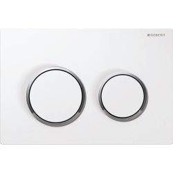 Geberit Kappa 21 Drückerplatte, 2-Mengen-Spülung Platte und Tasten, Weiß, Hochglanz ... GEBERIT-115240KJ1 4025416100256 (Abb. 1)