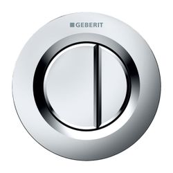 Geberit Typ 01 Fernbetätigung pneumatisch, 2-Mengen-Spülung, Unterputz-Drücker, Matt... GEBERIT-116042461 4025416323846 (Abb. 1)