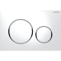 Geberit Sigma 20 Drückerplatte mit 2-Mengen-Spülung, Weiß, Hochglanz verchromt... GEBERIT-115882KJ1 4025416544562 (Abb. 1)