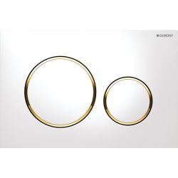 Geberit Sigma 20 Drückerplatte mit 2-Mengen-Spülung, Weiß, vergoldet... GEBERIT-115882KK1 4025416544579 (Abb. 1)