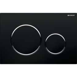 Geberit Sigma 20 Drückerplatte mit 2-Mengen-Spülung, Schwarz, Hochglanz verchromt... GEBERIT-115882KM1 4025416544654 (Abb. 1)