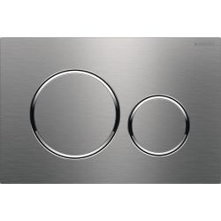Geberit Sigma 20 Drückerplatte mit 2-Mengen-Spülung, Edelstahl gebürstet/poliert, ea... GEBERIT-115882SN1 4025416544906 (Abb. 1)