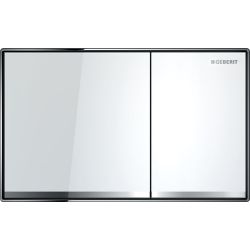Geberit Sigma 60 Drückerplatte, 2-Mengen-Spülung, Square, flächenbündig Weiß, verspi... GEBERIT-115640SI1 4025416546818 (Abb. 1)