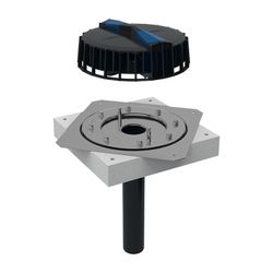 Geberit Pluvia Dachwassereinlauf mit Befestigungsflansch, für Dachabdichtungsfolien ... GEBERIT-359105001 4025410162892 (Abb. 1)
