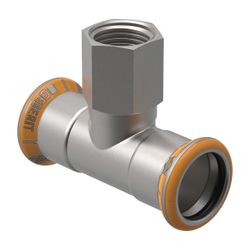 Geberit Mapress Therm T-Stück mit Innengewinde d 15mm, Rp 1/2″, d1 15mm... GEBERIT-41304 4025410096050 (Abb. 1)