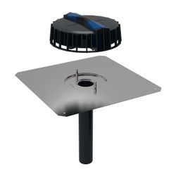Geberit Pluvia Dachwassereinlauf mit Anschlussblech Maximale Ablaufleistung 12l/s... GEBERIT-359108001 4025410162922 (Abb. 1)
