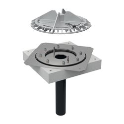 Geberit Pluvia Dachwassereinlauf, Befestigungsflansch für Dachabdichtungsfolien Laub... GEBERIT-359106001 4025410162908 (Abb. 1)