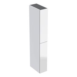 Geberit Hochschrank mit zwei Auszügen 24x180x48cm, Weiß hochglänzend/Glas, Weiß... GEBERIT-503011012 4025410126757 (Abb. 1)