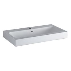 Geberit iCon Waschtisch, Breite 75cm, Tiefe 48,5cm, Hahnloch mittig, Überlauf sichtb... GEBERIT-124075000 4022009304336 (Abb. 1)