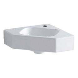 Geberit iCon Eckhandwaschbecken, Breite 46cm, Tiefe 33cm, Hahnloch mittig, ohne Über... GEBERIT-124729000 4022009306064 (Abb. 1)