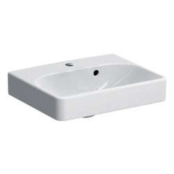 Geberit Smyle Square Handwaschbecken, asymmetrischem Überlauf, 45x16x36cm, Hahnloch ... GEBERIT-500222018 4025416428893 (Abb. 1)