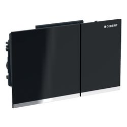 Geberit Omega 60 Drückerplatte, 2-Mengen-Spülung Schwarz, verspiegelt, Hochglanz ver... GEBERIT-243118SJ1 4025416363699 (Abb. 1)