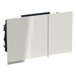 Geberit Omega 60 Drückerplatte, 2-Mengen-Spülung Sandgrau, verspiegelt, Hochglanz ve... GEBERIT-243118JL1 4025410947048 (Abb. 1)