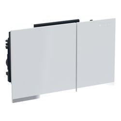 Geberit Omega 60 Drückerplatte, 2-Mengen-Spülung Weiß, verspiegelt, Hochglanz verchr... GEBERIT-243118SI1 4025416363804 (Abb. 1)