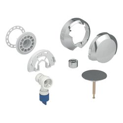Geberit Fertigbauset für Badewannenablauf d 52mm, mit Zulauf hochglanz verchromt... GEBERIT-245454211 4025410646668 (Abb. 1)
