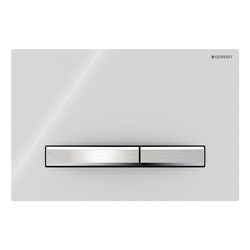 Geberit Sigma 50 Drückerplatte, 2-Mengen-Spülung, Square, Weiß, Metallfarbe verchrom... GEBERIT-115788112 4025416453192 (Abb. 1)