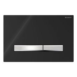 Geberit Sigma 50 Drückerplatte, 2-Mengen-Spülung, Square, Schwarz, Metallfarbe verch... GEBERIT-115788DW2 4025416453307 (Abb. 1)