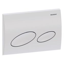 Geberit Betätigungsplatte Kappa20, 2-Mengen-Spülung, Kunststoff, Weiß, 115228111... GEBERIT-115228111 4025416838685 (Abb. 1)