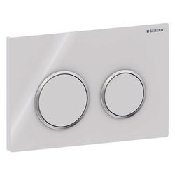 Geberit Drückerplatte Kappa 21, 2-Mengen-Spülung Platte und Tasten, Weiß, Hochglanz ... GEBERIT-115240KJ1 4025416100256 (Abb. 1)