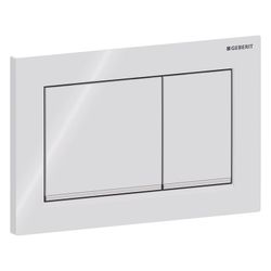 Geberit Betätigungsplatte Omega20, 2-Mengen-Spülung, Kunststoff, Weiß/Chrom... GEBERIT-115080KJ1 4025416301240 (Abb. 1)