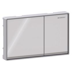 Geberit Betätigungsplatte Omega60, 114x184x25mm, Zinkdruckguss/Glas, Weiß/Verspiegel... GEBERIT-115081SI1 4025416301349 (Abb. 1)