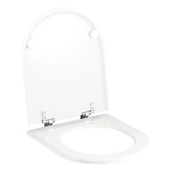 Geberit Courreges WC-Sitz ohne Absenkautomatik, Befestigung vorne, Weiß/glänzend... GEBERIT-572700000 4022009160314 (Abb. 1)