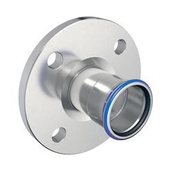 Geberit Mapress Edelstahl Flansch PN 10/16, mit Pressmuffe LABS-frei, d 108mm, DN 100... GEBERIT-83721 4024723837213 (Abb. 1)