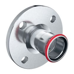 Geberit Mapress C-Stahl Flansch 6 bar, mit Pressmuffe Außendurchmesser 54mm, DN 50... GEBERIT-23748 4024723237488 (Abb. 1)