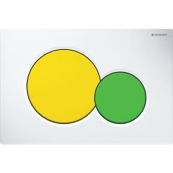 Geberit Sigma 01 Drückerplatte, 2-Mengen-Spülung Weiß, gelb, grün... GEBERIT-115770LA5 4025416854722 (Abb. 1)