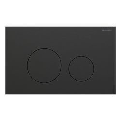 Geberit Sigma40 Betätigungsplatte, rund, 2-Mengen-Spülung Platte, Taste Schwarzchrom... GEBERIT-115628QD1 4064746006760 (Abb. 1)