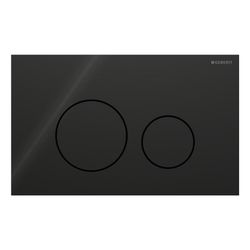 Geberit Sigma40 Betätigungsplatte, rund, 2-Mengen-Spülung Platte, Taste Schwarz, Gla... GEBERIT-115628SJ1 4064746006821 (Abb. 1)