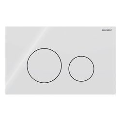 Geberit Sigma40 Betätigungsplatte, rund, 2-Mengen-Spülung Platte, Taste Weiß, Glas g... GEBERIT-115628SI1 4064746006807 (Abb. 1)