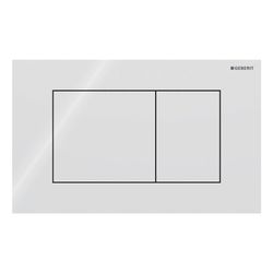 Geberit Sigma40 Betätigungsplatte, eckig, 2-Mengen-Spülung Platte, Taste Weiß, Glas ... GEBERIT-115629SI1 4064746007002 (Abb. 1)