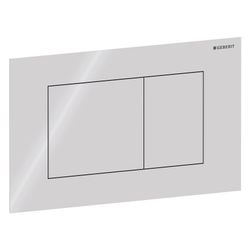 Geberit Sigma40 Betätigungsplatte, eckig, 2-Mengen-Spülung Platte, Taste Weiß, Glas ... GEBERIT-115629SI1 4064746007002 (Abb. 1)