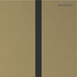 Geberit Typ 40 Betätigungsplatte für Urinalsteuerung, eckig, Messing gebürstet, 12,5... GEBERIT-246121QF1 4064746043994 (Abb. 1)