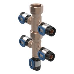Geberit Verteilerspinne mit FlowFit Pressanschlüssen, 16 x 3/4", 5-fach... GEBERIT-653435001 4064746056727 (Abb. 1)