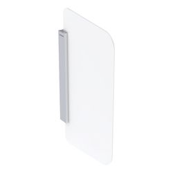 Geberit Urinaltrennwand Glas Halterung Aluminium gebürstet, Glas Weiß, satiniert... GEBERIT-115211TD1 4025416545590 (Abb. 1)