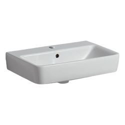 Geberit Renova Compact Waschtisch, Breite 55cm, Tiefe 37cm, Hahnloch mittig, Überlau... GEBERIT-226155600 4022009329193 (Abb. 1)