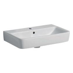 Geberit Renova Compact Waschtisch, Breite 60cm, Tiefe 37cm, Hahnloch mittig, Überlau... GEBERIT-226160000 4022009327212 (Abb. 1)