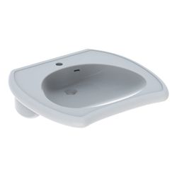 Geberit Vitalis Waschtisch barrierefrei, Breite 65cm, Tiefe 60cm, Hahnloch mittig, Ü... GEBERIT-121766000 4022009204049 (Abb. 1)