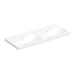 Geberit Acanto Doppelwaschtisch, Breite 120cm, Tiefe 48,2cm, ohne Hahnloch, Überlauf... GEBERIT-500628018 4022009353075 (Abb. 1)