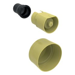 Geberit GIS Schutz- und Markierstopfen Set mit Spülbogenverlängerung 45mm PE-HD 2403... GEBERIT-240303002 4064746031984 (Abb. 1)