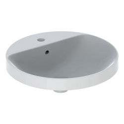 Geberit VariForm Einbauwaschtisch, rund mit Hahnlochbank, Durchmesser 48cm, mit Über... GEBERIT-500705002 4025416302056 (Abb. 1)