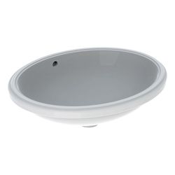 Geberit VariForm Unterbauwaschtisch oval Breite 50cm, Tiefe 46cm, ohne Hahnloch, Übe... GEBERIT-500753012 4025416773696 (Abb. 1)