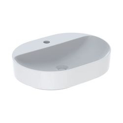 Geberit VariForm Aufsatzwaschtisch, elliptisch, Hahnlochbank, B 60cm T 45cm Hahnloch... GEBERIT-500778002 4025416303114 (Abb. 1)