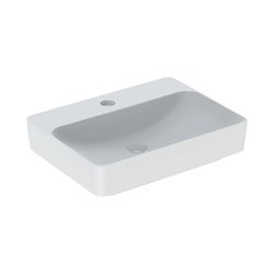 Geberit VariForm Aufsatzwaschtisch rechteckig, Hahnlochbank, B 60cm T 45cm Hahnloch ... GEBERIT-500781002 4025416303152 (Abb. 1)