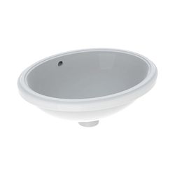 Geberit VariForm Unterbauwaschtisch oval Breite 42cm, Tiefe 42cm, ohne Hahnloch, Übe... GEBERIT-500749012 4025416771753 (Abb. 1)